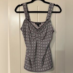 WHBM Black White Pink Top Medium